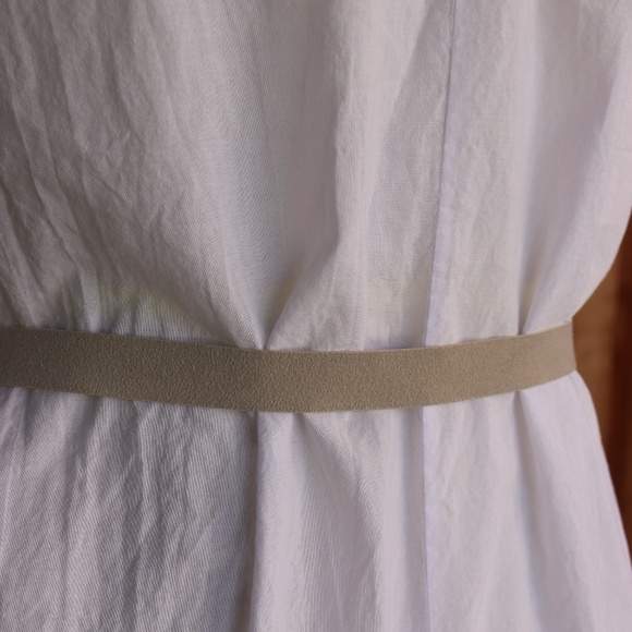 Xírena Linnet Belted 100% Cotton Maxi Shirtdress In White - Picture 12 of 16
